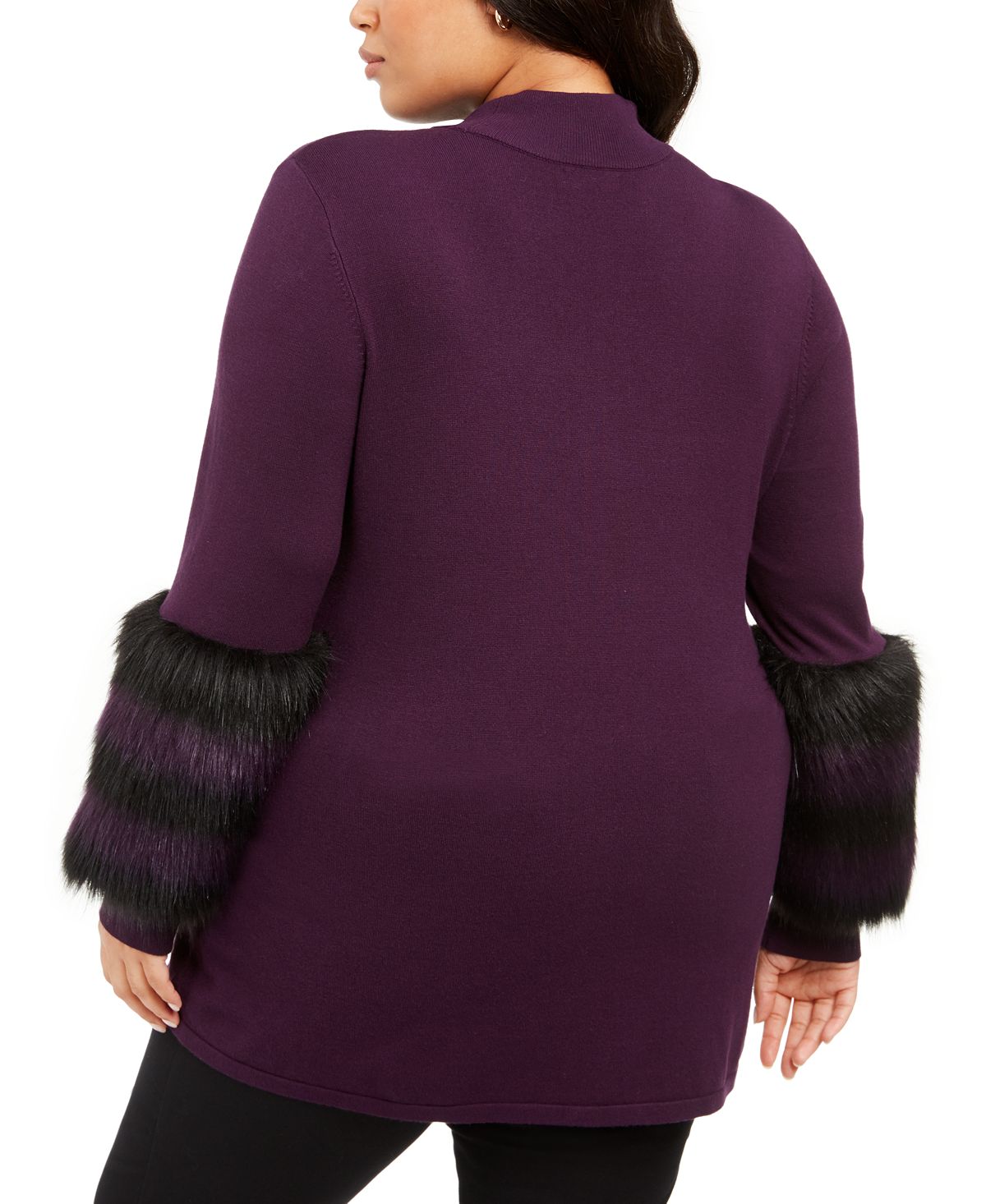 Alfani Women's Mock Neck Sweater Purple Size 0X
