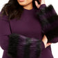Alfani Women's Mock Neck Sweater Purple Size 0X