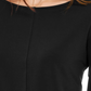 Alfani Women's Boat Neck 3/4 Sleeve Tunic Black Size X-Small