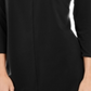Alfani Women's Boat Neck 3/4 Sleeve Tunic Black Size X-Small