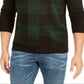 Club Room Men's Plaid Merino Wool Blend Sweater Green Size Large