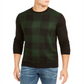 Club Room Men's Plaid Merino Wool Blend Sweater Green Size Large