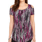 JM Collection Women's Scoop Neck Cold Shoulder Top Black Size Small