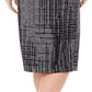 Alfani Women's Flocked Pencil Skirt Black Size XX-Large