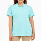 Karen Scott Women's Cotton Polo Shirt Blue Size Large