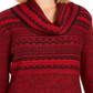 Style & Co Women's Cowl Neck Printed Sweater Red Size Small
