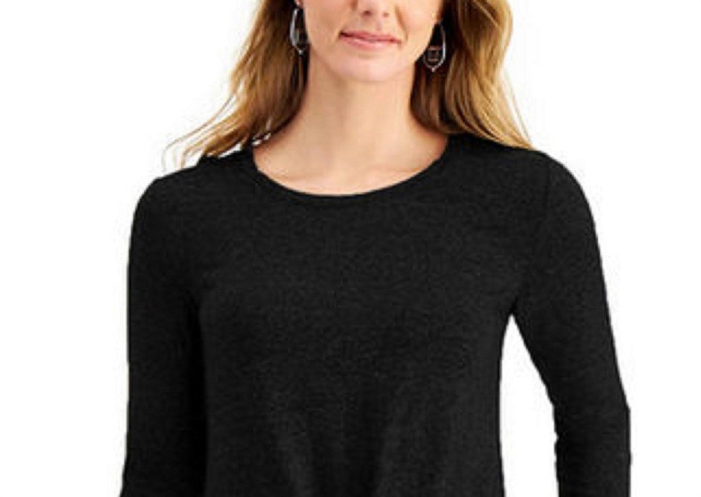 Style & Co Women's Black Twist Front Top Size X-Small