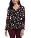Style & Co Women's Black Tie Waist Peasant Blouse Size X-Small