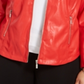 Alfani Women's Faux Leather Jacket Red Size 2X