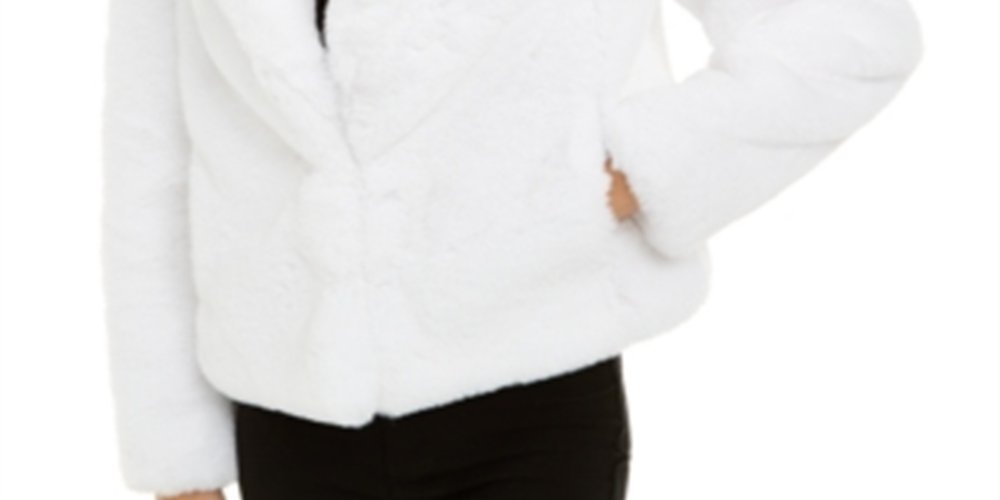 Inc International Concepts Women's Faux-Fur Coat White Small White Size S