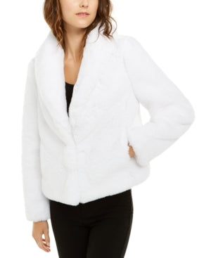 Inc International Concepts Women's Faux-Fur Coat White Small White Size S