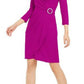 INC International Concepts Women's Rhinestone Wrap Dress Pink Size Large