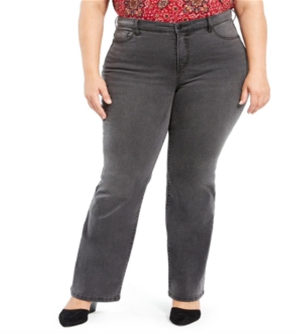 Style & Co Women's Plus Power Sculpt Bootcut Jeans Black Size 22W