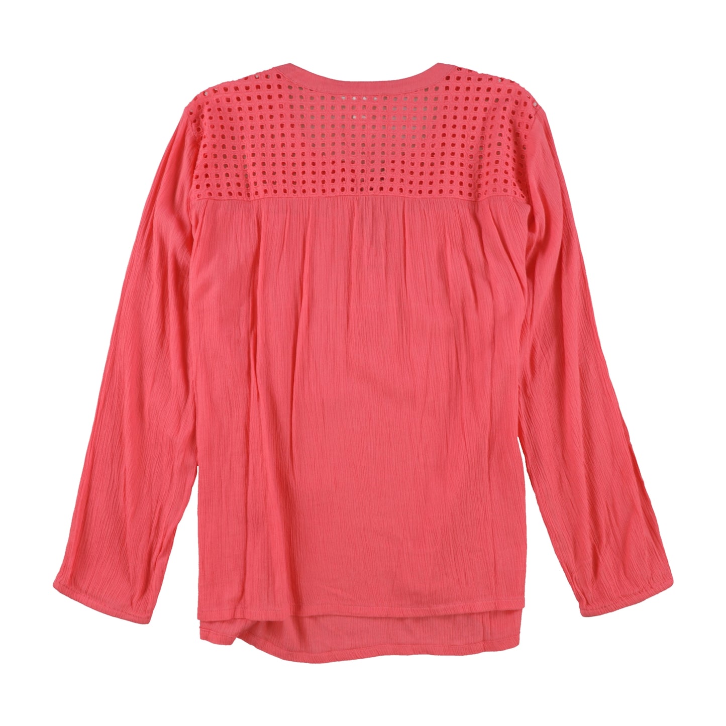Charter Club Women's Tassel Peasant Blouse Coral Size X-Large