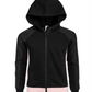 Ideology Big Girl's Pieced Zip Up Hoodie Black Size X-Large