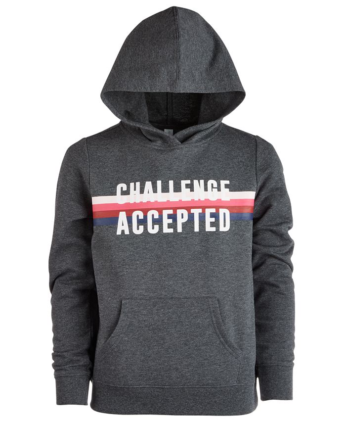 ID Ideology Big Girl's Graphic Print Hoodie Grey Size Medium