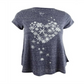 Style & Co Women's Petite Snowflake Heart Graphic T-Shirt Size Petite