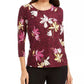 Jm Collection Women's Petite Printed Jacquard Top