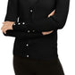 INC International Concepts Women's Puff Sleeve Cardigan Black Size Petite Medium