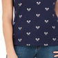Karen Scott Women's Blue Perfect Swing Henley Top Size Medium