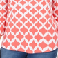 Charter Club Women's Cotton Printed Top Red Size Petite Small