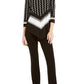 Alfani Women's Mixed Print Point Hem Top Black Size Medium