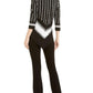 Alfani Women's Mixed Print Point Hem Top Black Size Medium