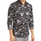 INC Men's Black Printed Collared Dress Shirt Size 2XL Big