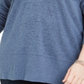 Style & Co Women's Plus Ribbed V Neck Sweater Blue Size 0X