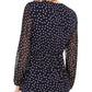 Charter Club Women's Dotted Wrap Top Blue Size X-Small