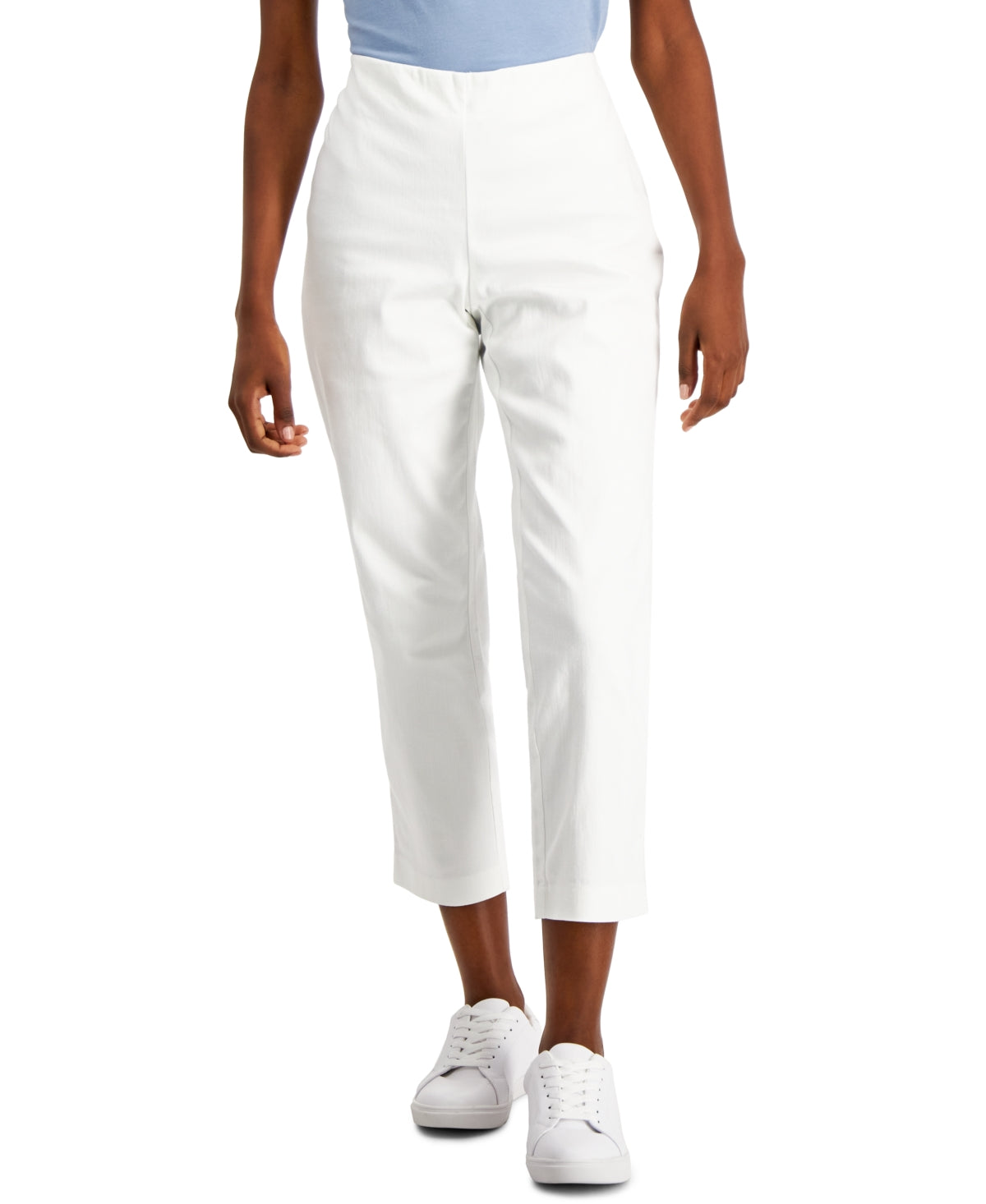 Charter Club Women's Chelsea Stretch Twill Cropped Pants White Size 2 Petite