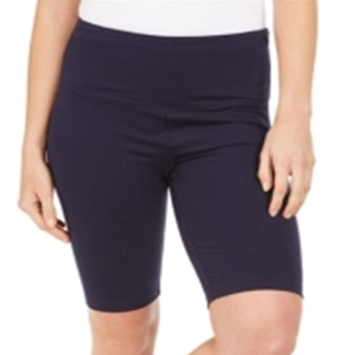 Style & Co Women's Yoga Bike Shorts Blue Size Large