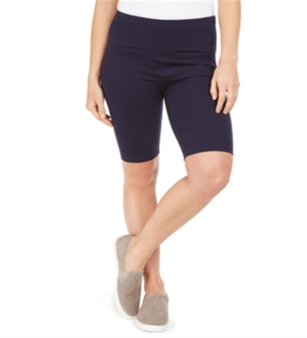 Style & Co Women's Yoga Bike Shorts Blue Size Large