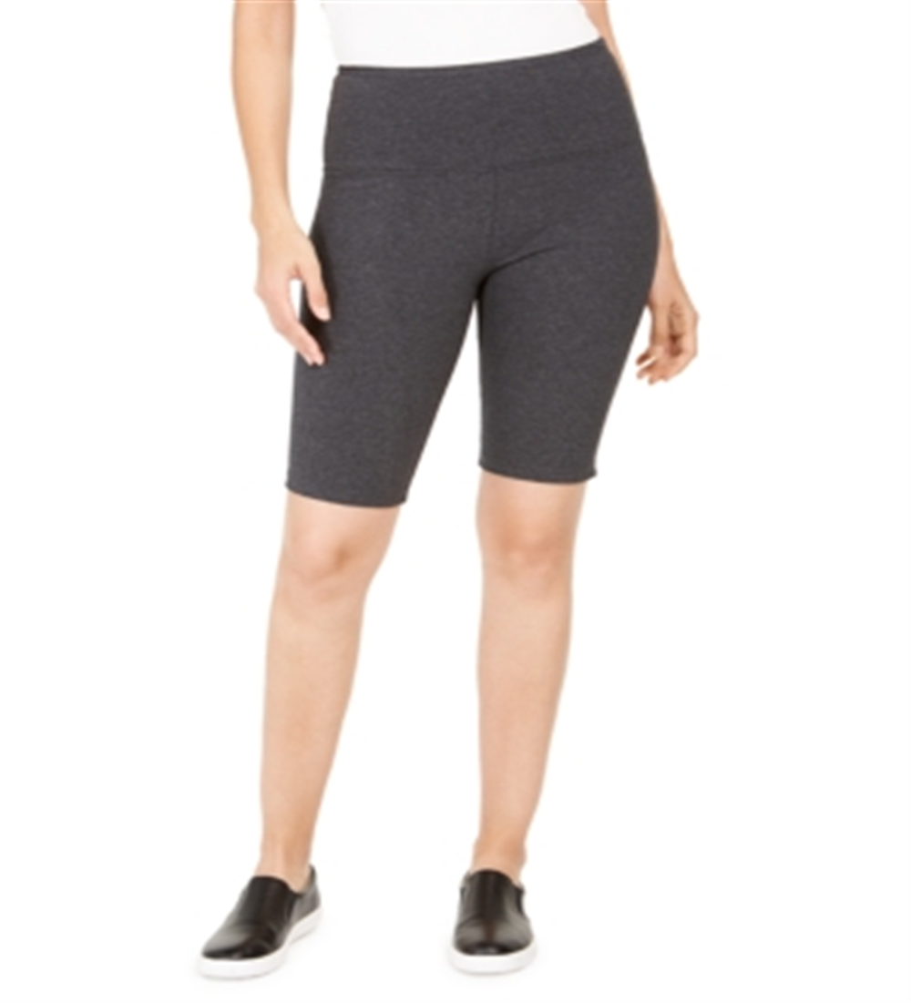 Style & Co Women's Yoga Bike Shorts Gray Size Medium
