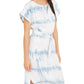 INC International Concepts Women's Tie Dye Scoop Neck Dress Blue Size X-Large