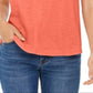 Style & Co Women's Cotton Crew Neck T-Shirt Orange Size X-Small
