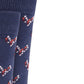 BAR III Women's Navy Pink Arch Support Crew Socks