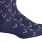 BAR III Women's Navy Pink Arch Support Crew Socks