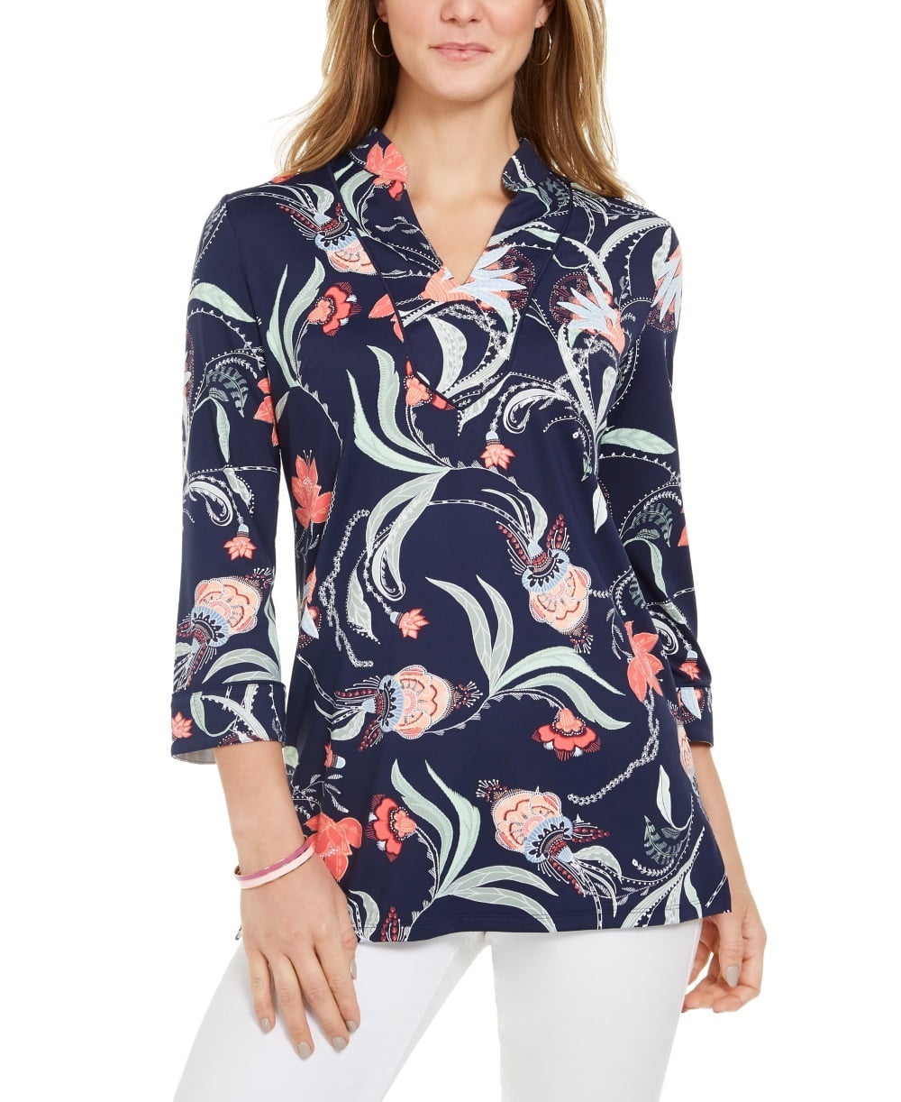 Charter Club Women's Paisley Tunic Top Size 2XL
