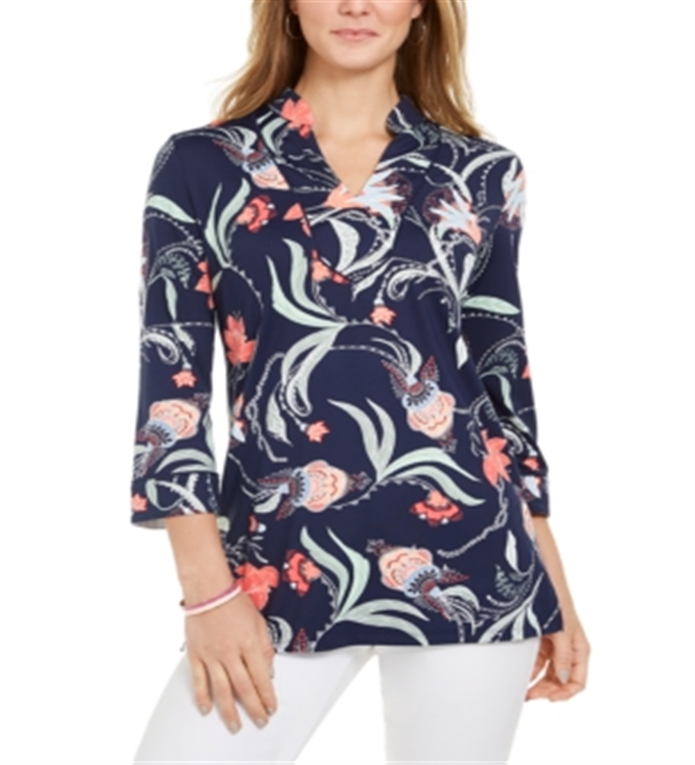 Charter Club Women's Paisley Tunic Top Size 2XL