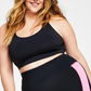 ID Ideology Women's Plus Colorblocked Capri Leggings Pink Size 3X