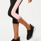 ID Ideology Women's Essentials Colorblocked Cropped Leggings Black Size X-Large