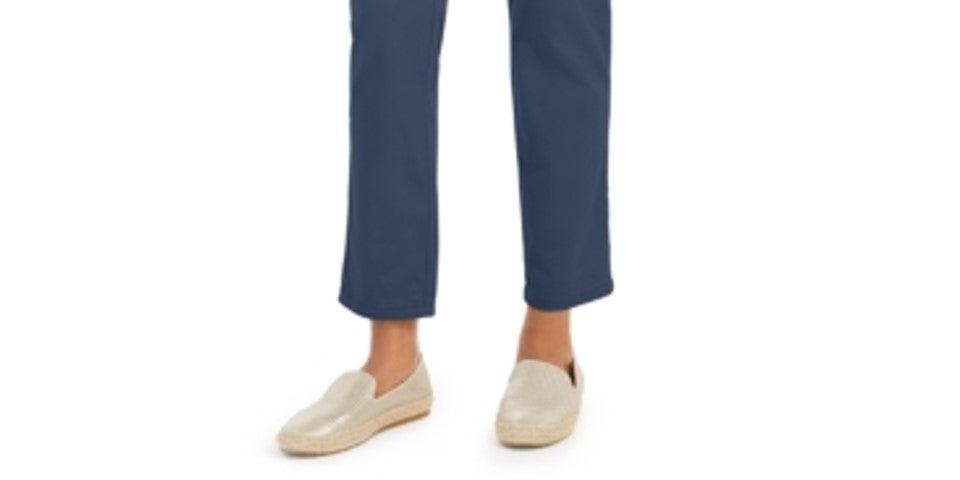 Style & Co Women's Straight-Leg Chino Pants Blue Size 10