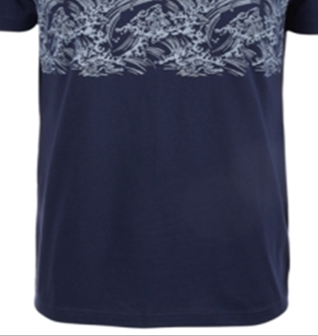 Sun + Stone Men's Wave Stripe Pattern T-Shirt Blue Size Large