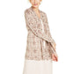Charter Club Women's Snake Print Cashmere Cardigan Brown Size X-Small