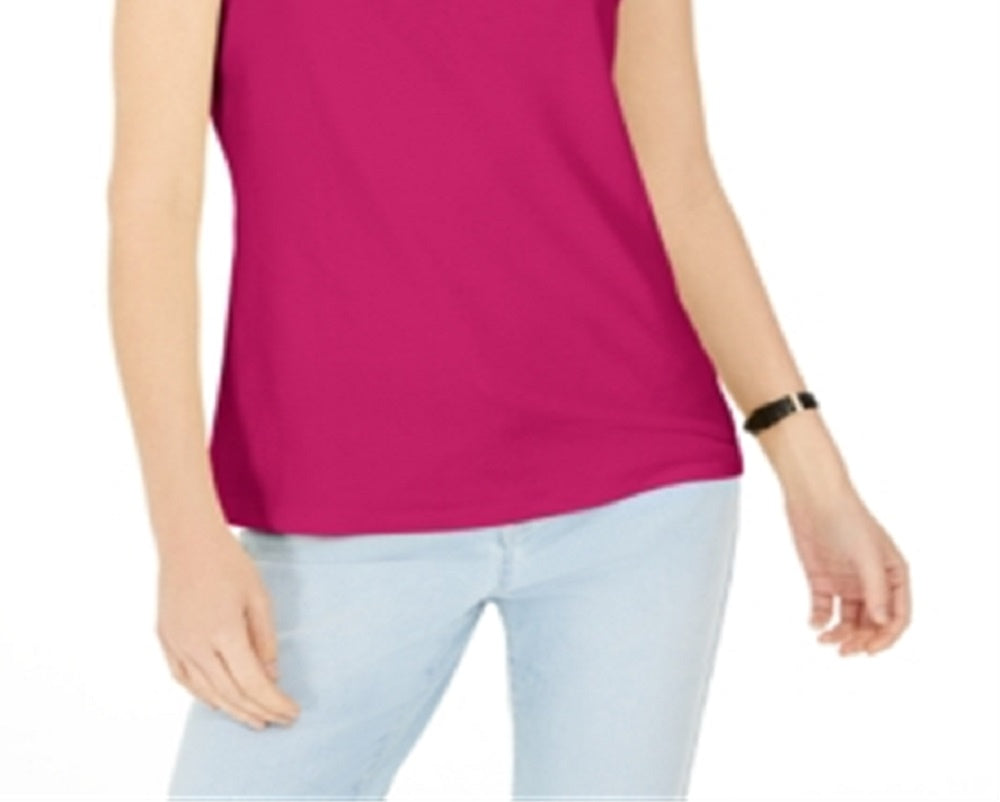 Karen Scott Women's Keyhole Hardware Tank Pink Size Large