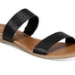 Sun + Stone Women's Easten Slide Sandals Black Size 8 M