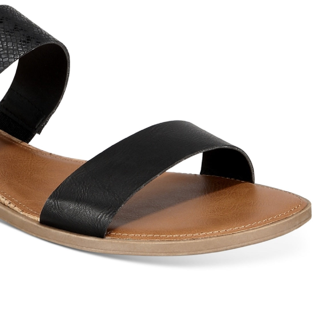 Sun + Stone Women's Easten Slide Sandals Black Size 8 M