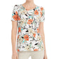 JM Collection Women's Floral Print Top Brown Size Small