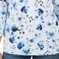 Karen Scott Women's Floral Print Henley Top Blue Size Petite Small